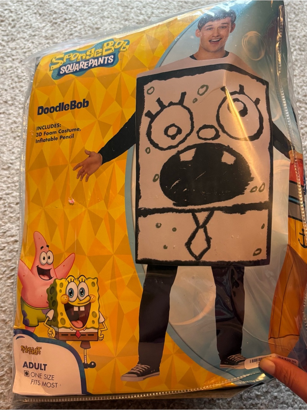 SpongeBob SquarePants DoodleBob Costume Spirit Halloween Halloween Adult Spirit